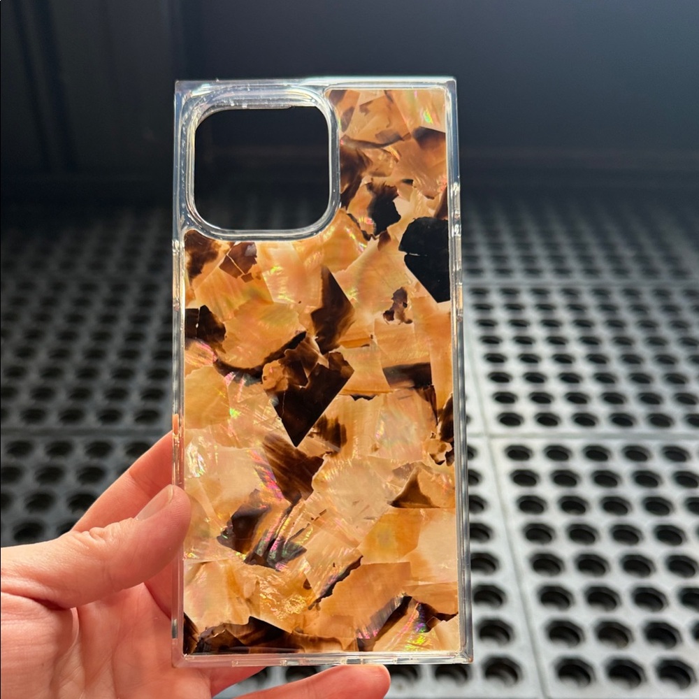 Flaunt Square brown Abalone phone case
